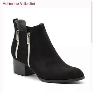 Adrienne Vittadini Black Ankle Booties Ravi Suede. Size 9. Great condition